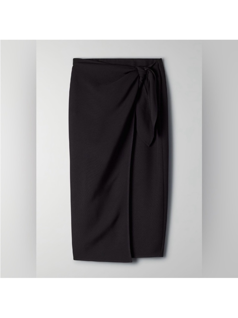 Aritzia Babaton Bello Black Wrap Midi Skirt - Women